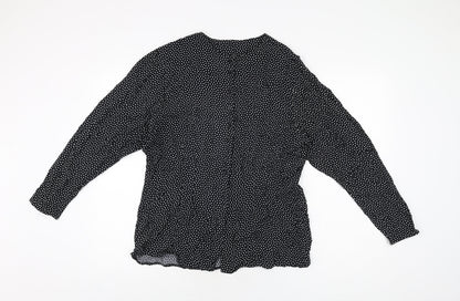 Womens UK Size 16 St Michael Black Basic Button-Up