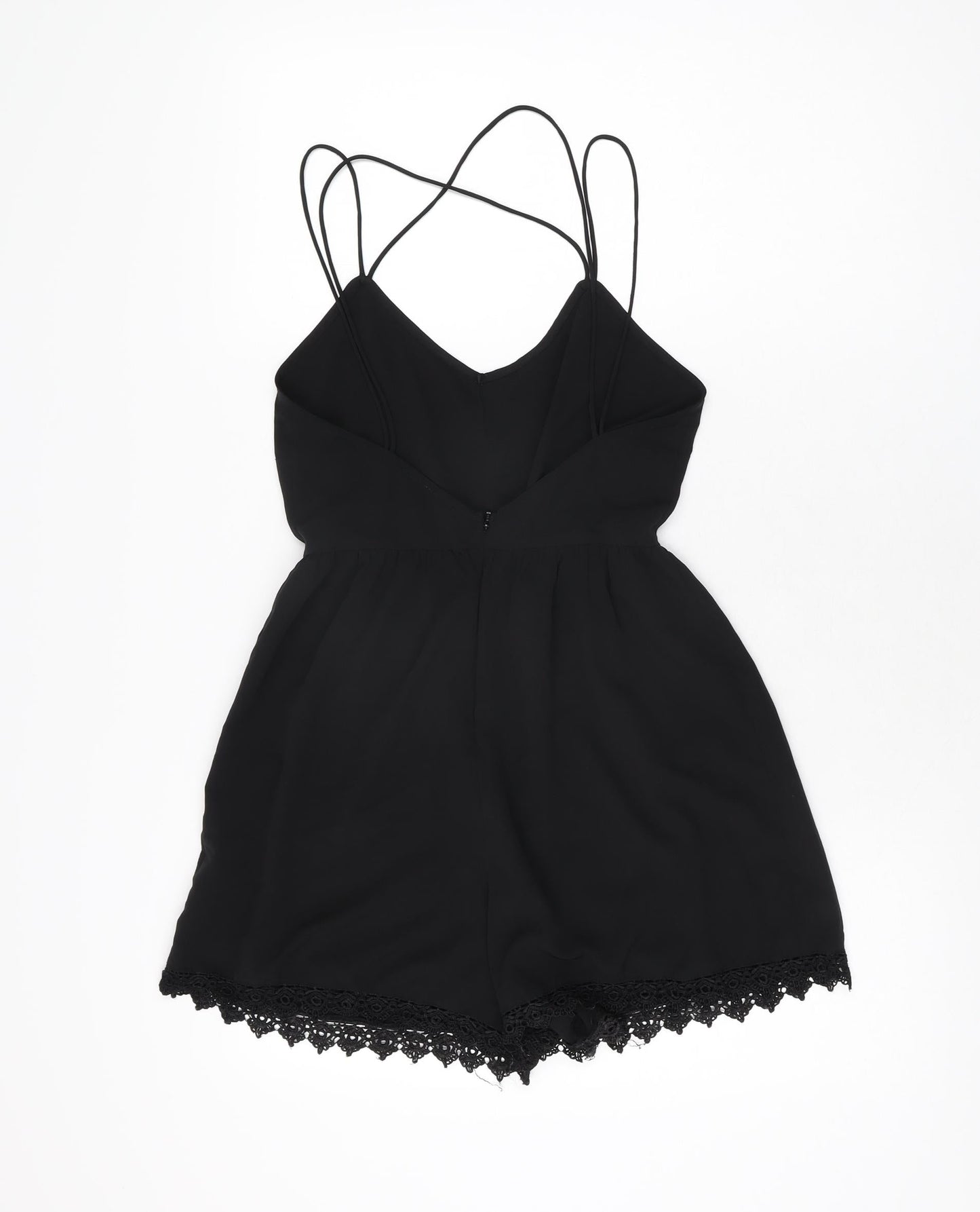 Womens UK Size 4 ASOS One-Piece Black Playsuit