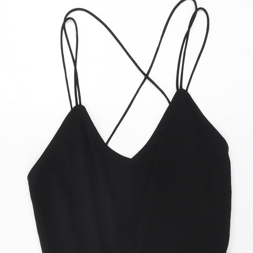 Womens UK Size 4 ASOS One-Piece Black Playsuit