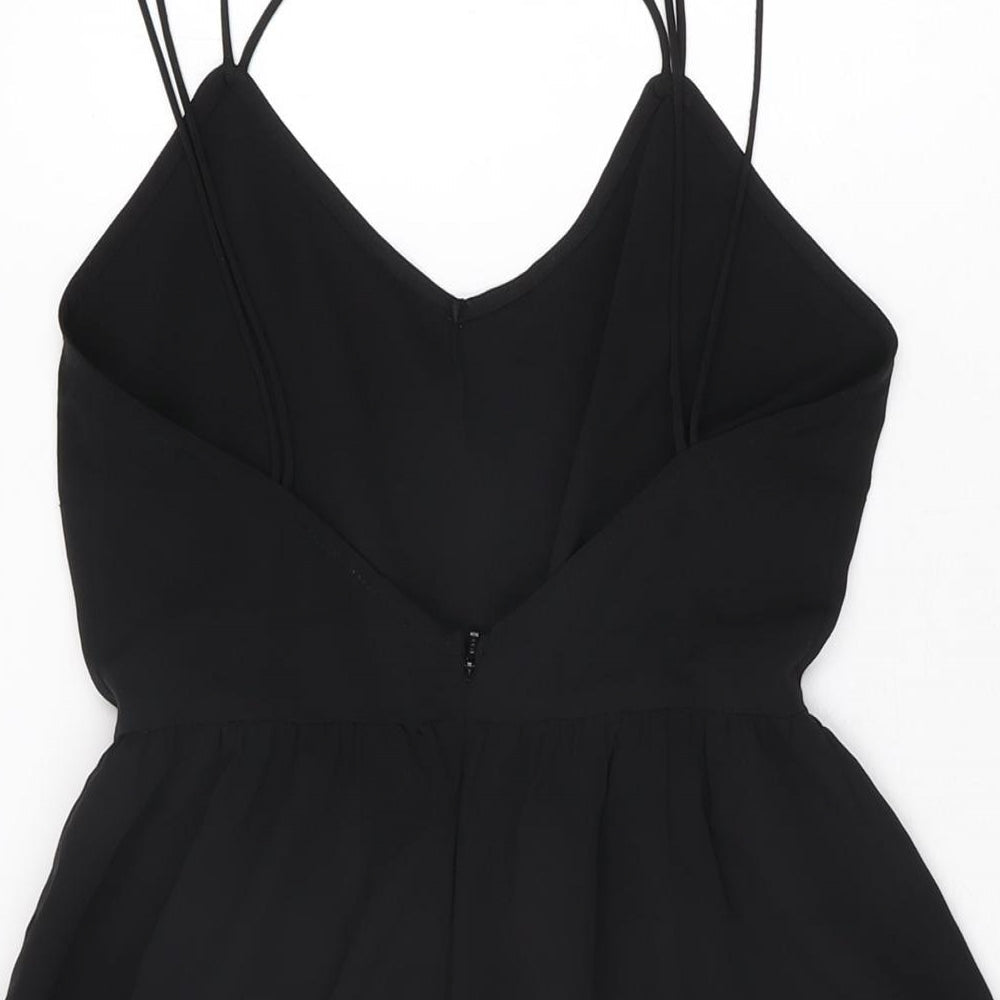 Womens UK Size 4 ASOS One-Piece Black Playsuit