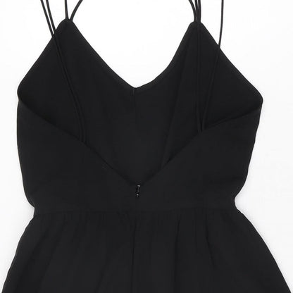 Womens UK Size 4 ASOS One-Piece Black Playsuit