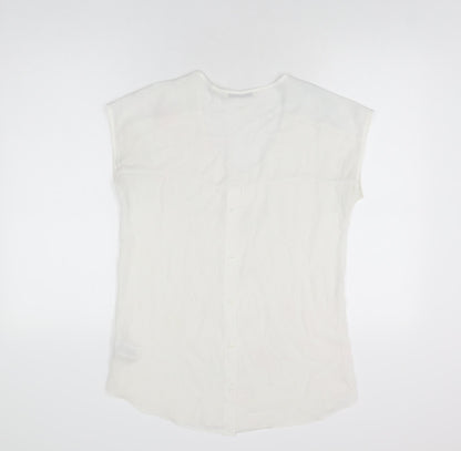 Womens UK Size 10 NEXT White Basic T-Shirt