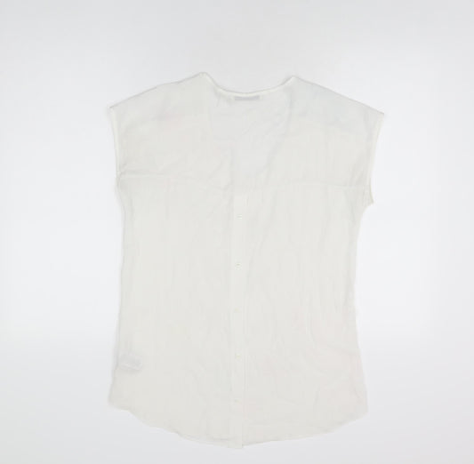 Womens UK Size 10 NEXT White Basic T-Shirt