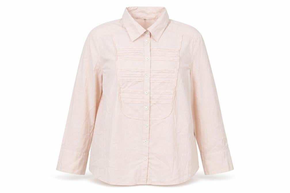 Womens UK Size 14 Linea Pink Basic Button-Up