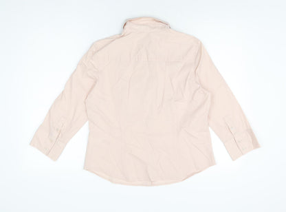 Womens UK Size 14 Linea Pink Basic Button-Up