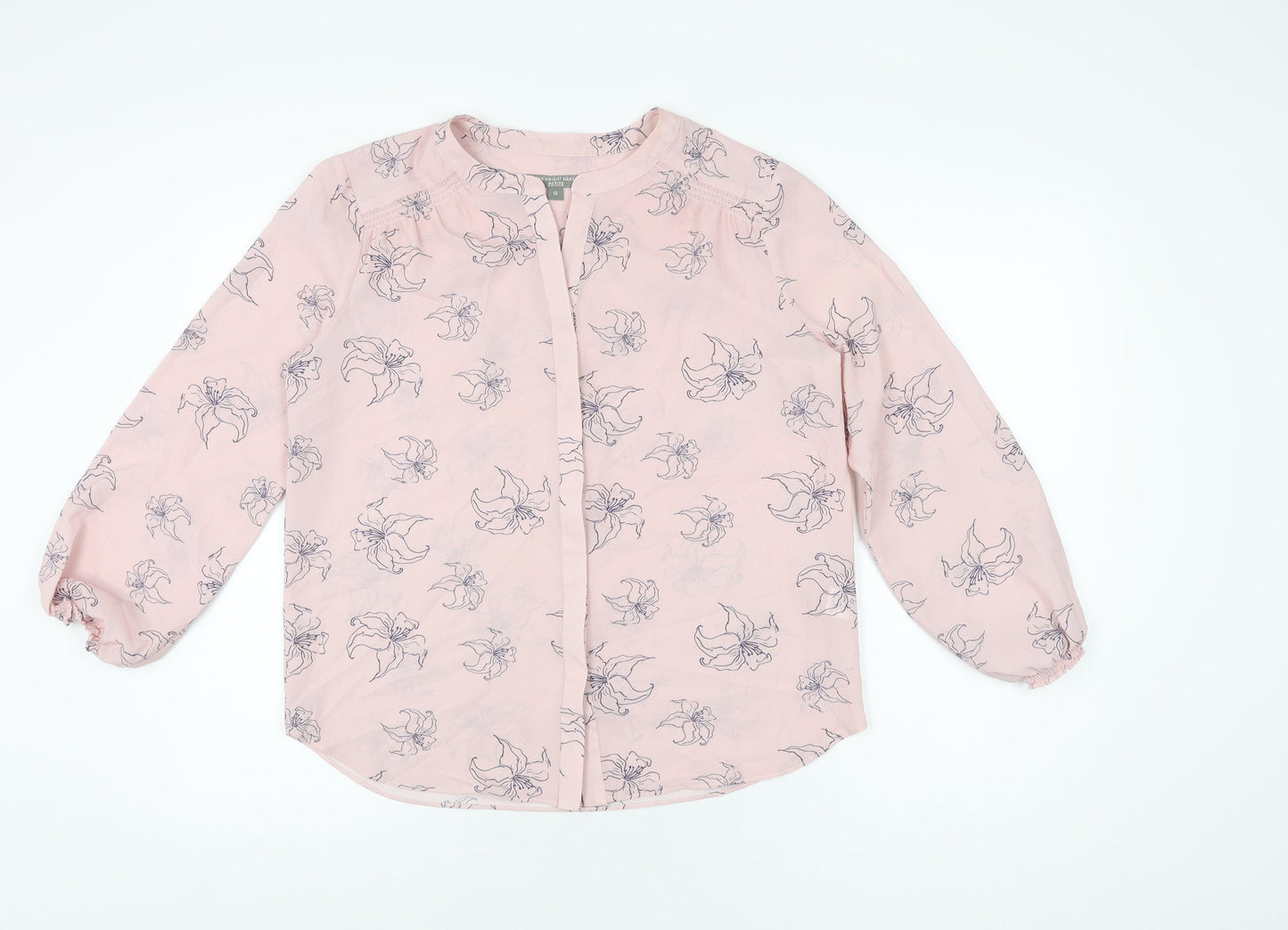 Womens UK Size 12 Fenn Wright Manson Pink Basic Button-Up