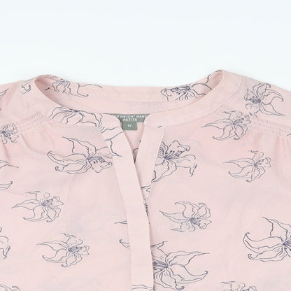 Womens UK Size 12 Fenn Wright Manson Pink Basic Button-Up