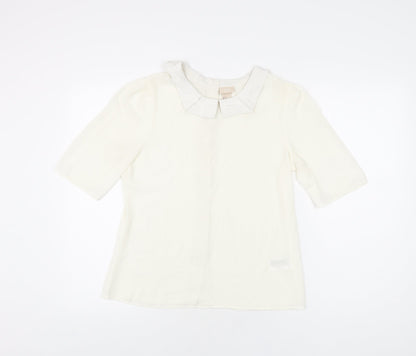Womens UK Size 8 H&M Ivory Basic Blouse