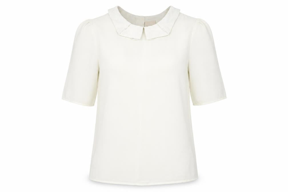 Womens UK Size 8 H&M Ivory Basic Blouse