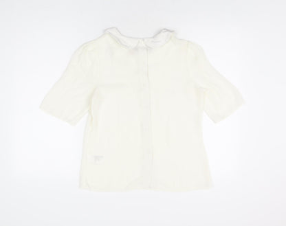 Womens UK Size 8 H&M Ivory Basic Blouse