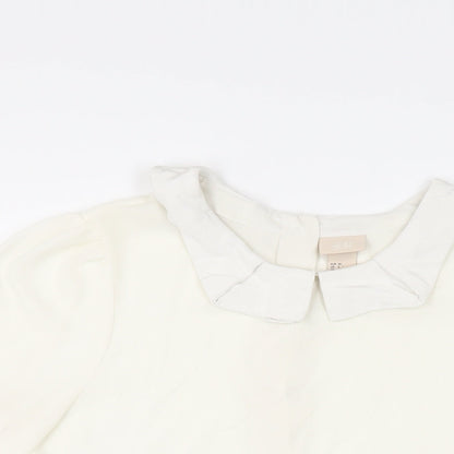 Womens UK Size 8 H&M Ivory Basic Blouse