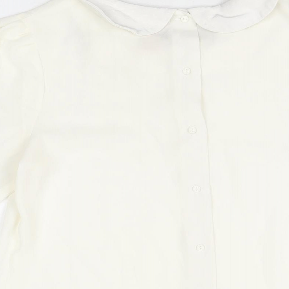 Womens UK Size 8 H&M Ivory Basic Blouse