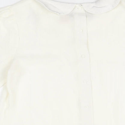 Womens UK Size 8 H&M Ivory Basic Blouse