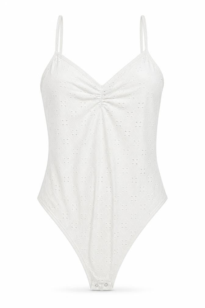 Womens UK Size 14 New Look One-Piece White Bodysuit