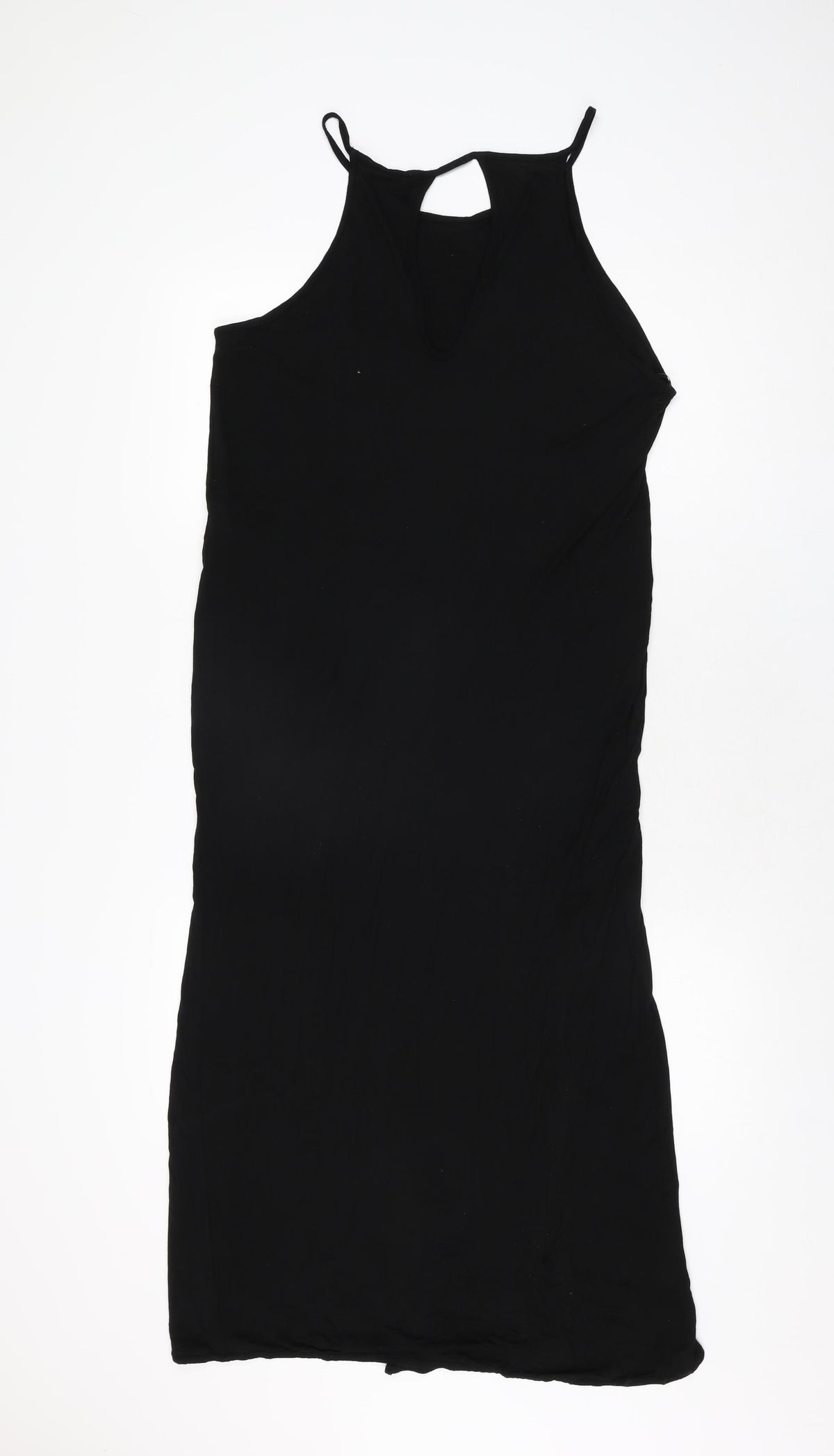 Zara Womens Black Viscose Shift Size L Round Neck Pullover