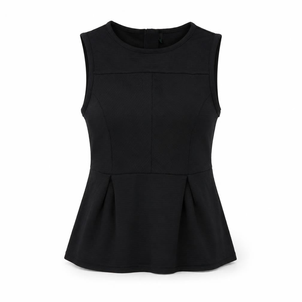 Womens UK Size S Stile Benetton Black Basic T-Shirt