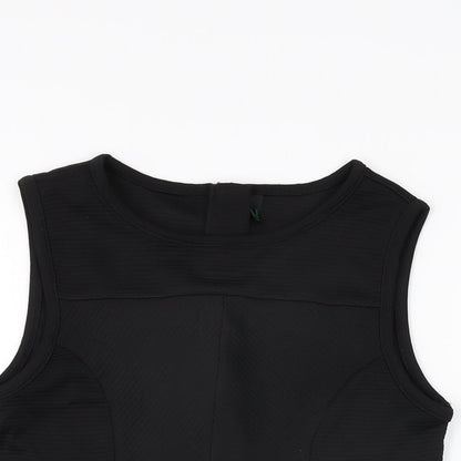 Womens UK Size S Stile Benetton Black Basic T-Shirt