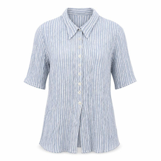 Womens UK Size 12 OPUS Blue Basic Button-Up