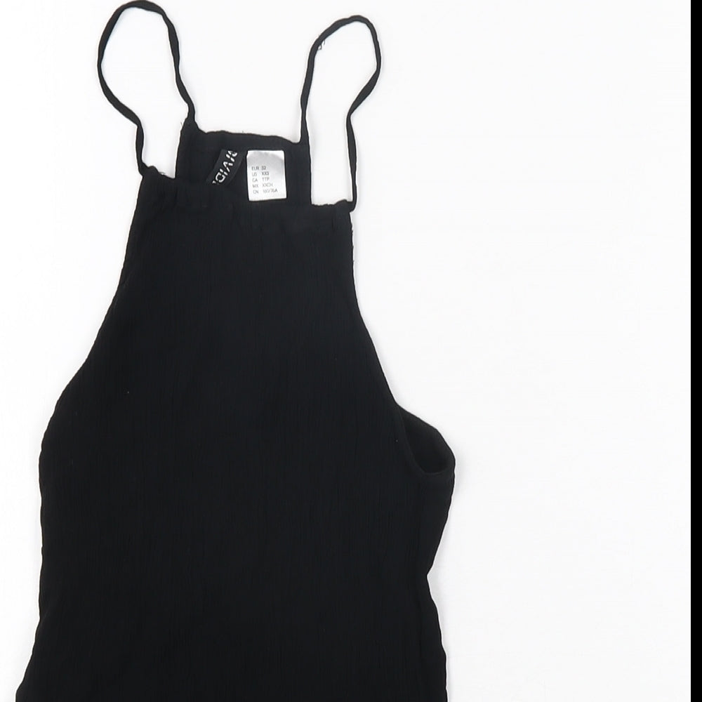 Womens UK Size 4 H&M Black Camisole T-Shirt