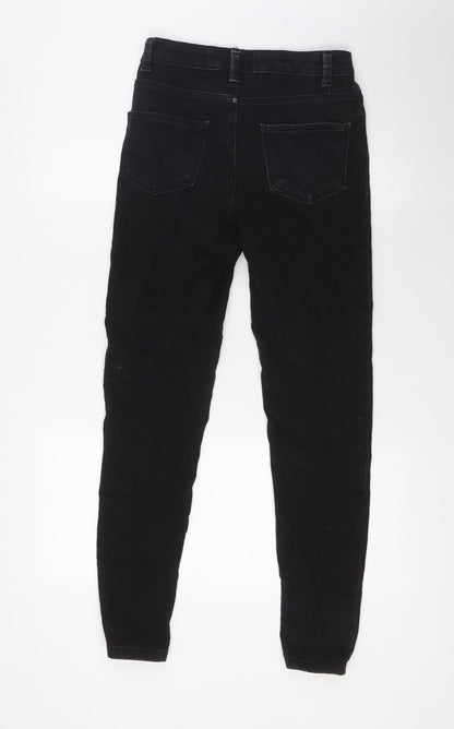 Denim & Co. Womens Black Cotton Skinny Jeans Size 6 L29 in Regular Zip