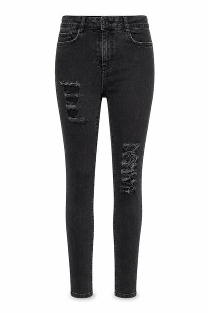 Womens UK Size 10 NEXT Regular Fit Skinny Black Jeans