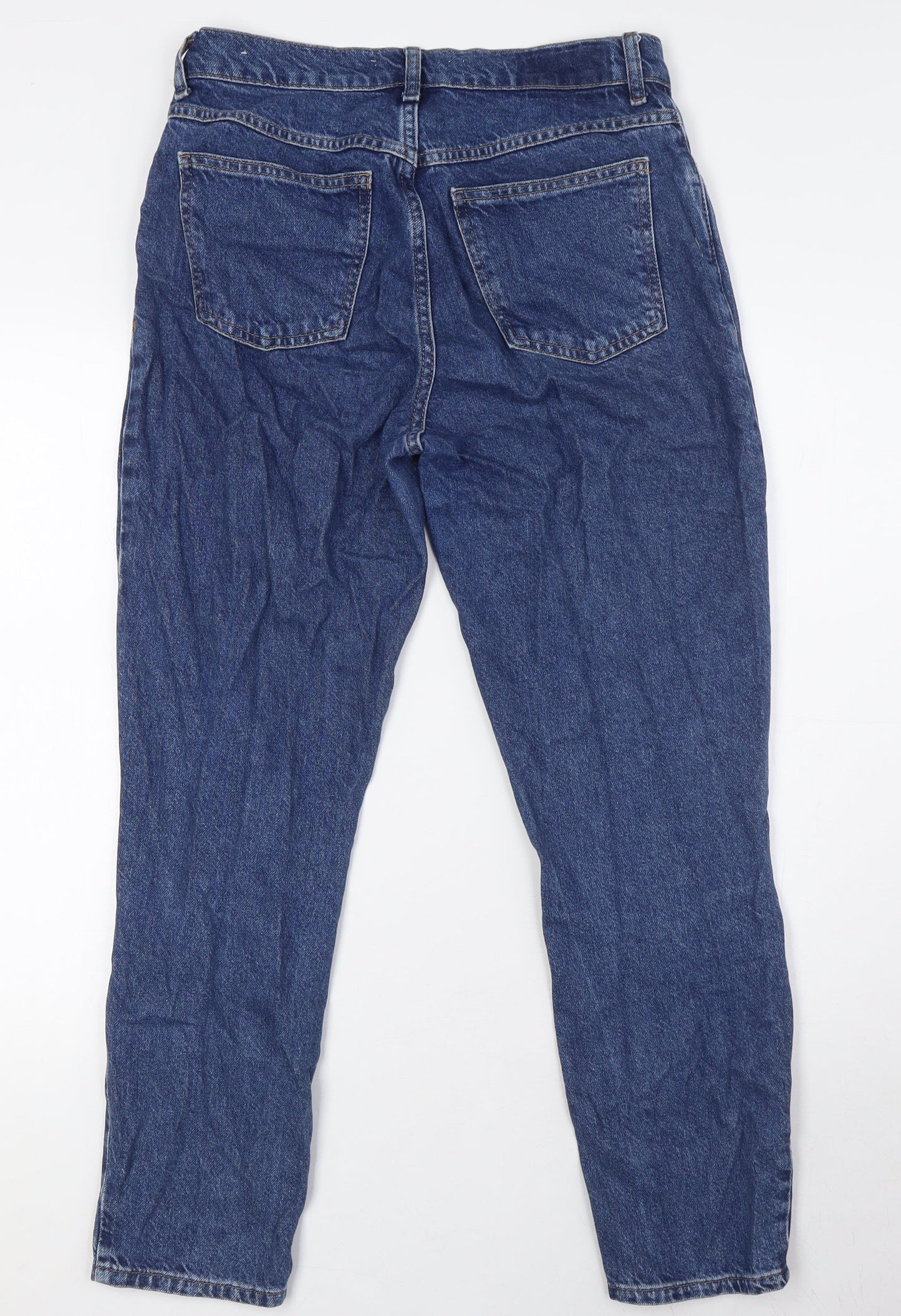 Womens UK Size 8 MNG Regular Fit Mom Blue Jeans