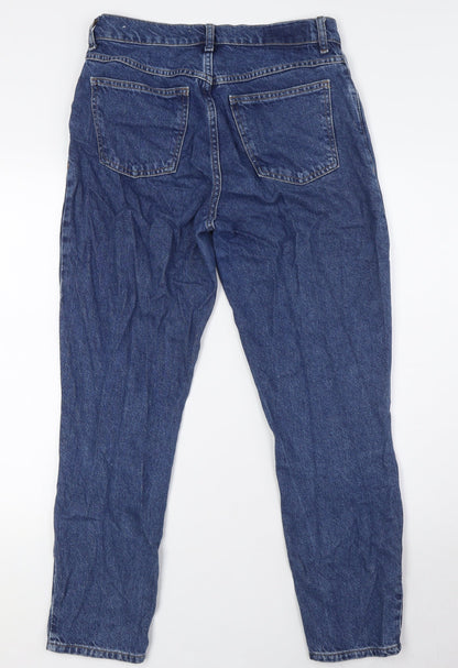 Womens UK Size 8 MNG Regular Fit Mom Blue Jeans