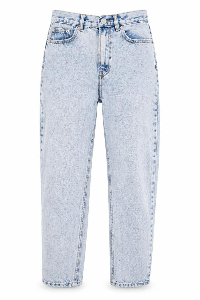 Womens UK Size 4 Pull&Bear Regular Fit Mom Blue Jeans