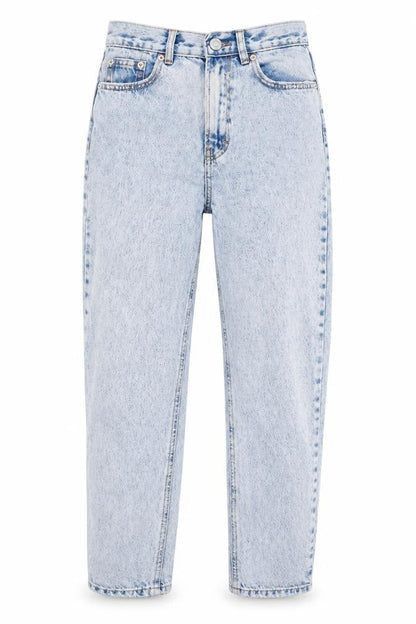 Womens UK Size 4 Pull&Bear Regular Fit Mom Blue Jeans