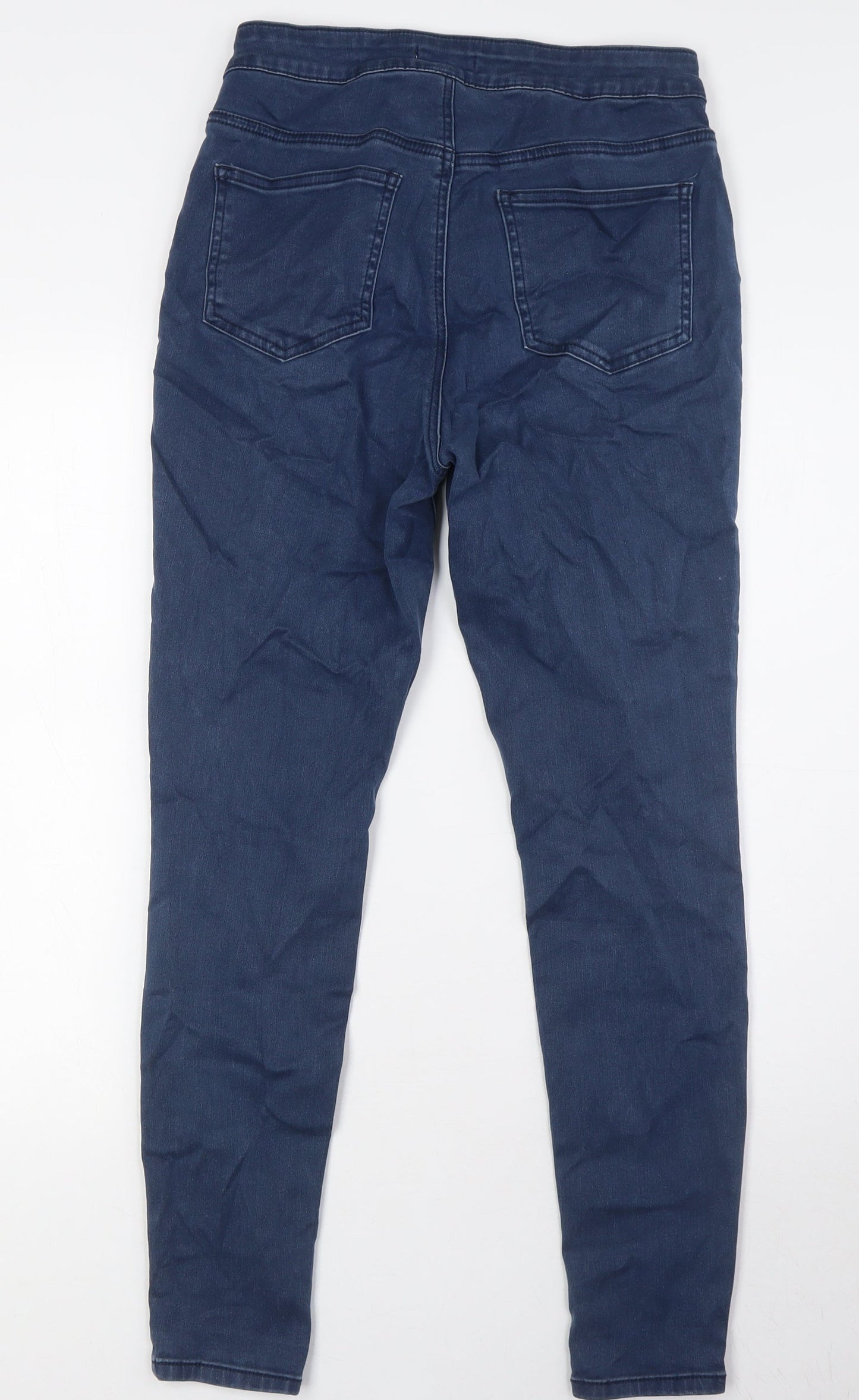 TU Womens Blue Cotton Jegging Jeans Size 12 L29 in Regular Zip