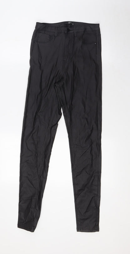Womens UK Size 8 Quiz Regular Fit  Black Trousers