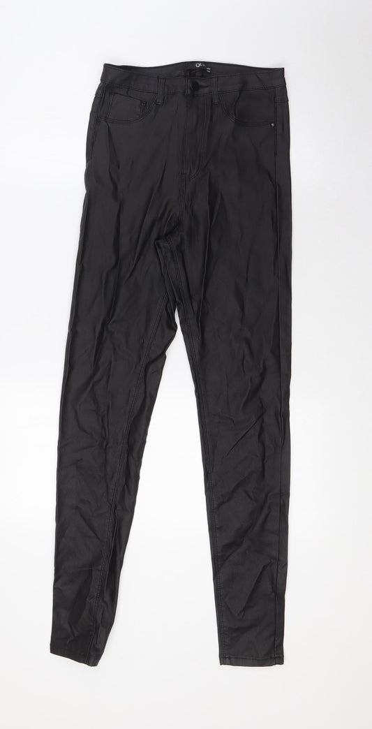 Womens UK Size 8 Quiz Regular Fit  Black Trousers