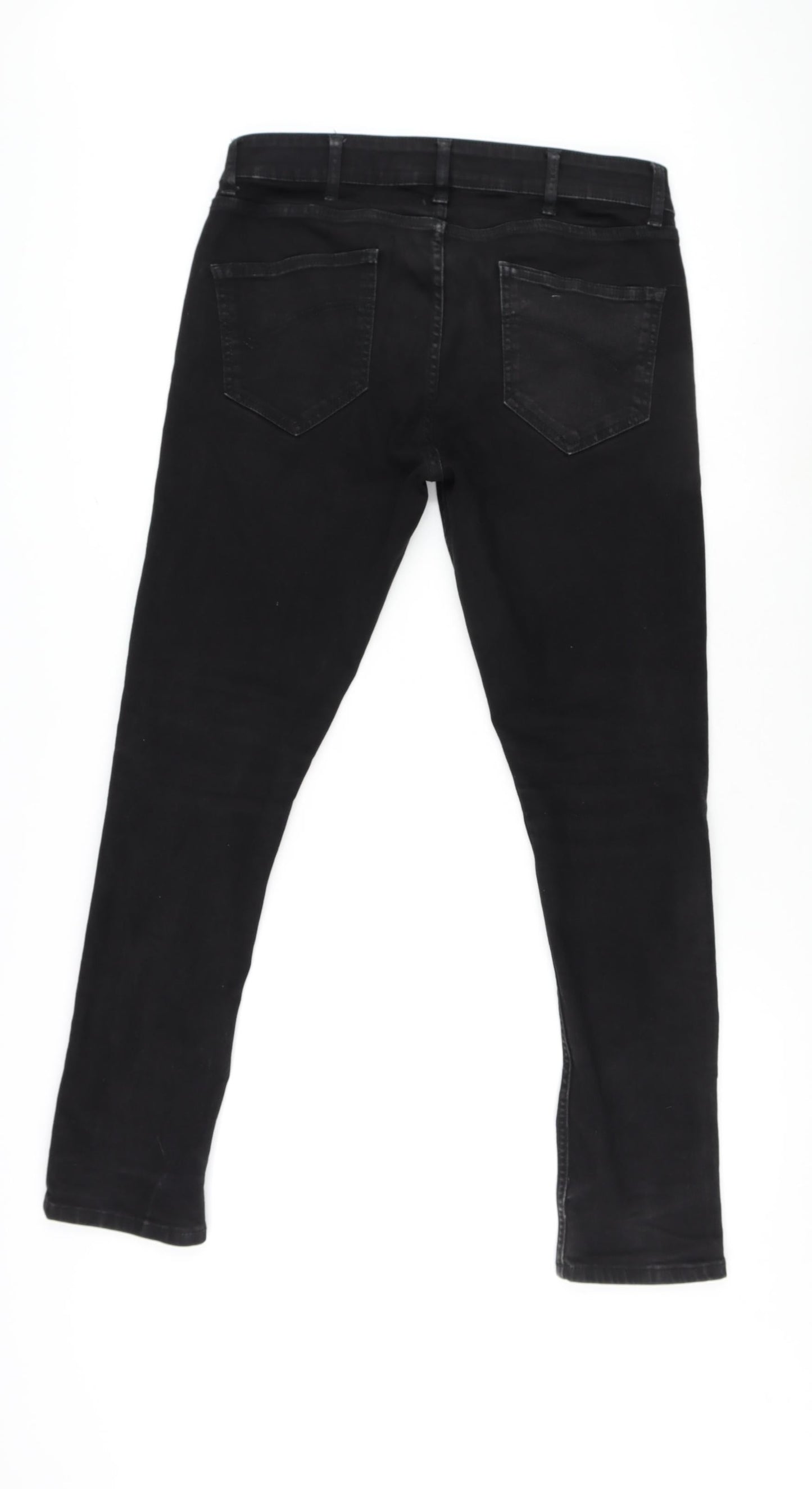 nuon nuo flex Womens Black Cotton Straight Jeans Size 36 in L28 in Regular Zip