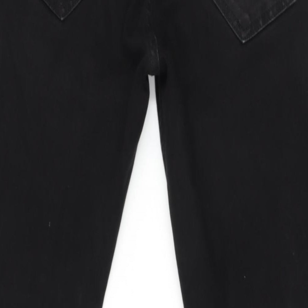 nuon nuo flex Womens Black Cotton Straight Jeans Size 36 in L28 in Regular Zip