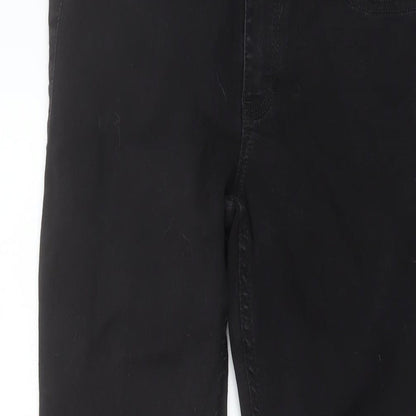 Hollister Womens Black Cotton Skinny Jeans Size 31 in L29 in Regular Button