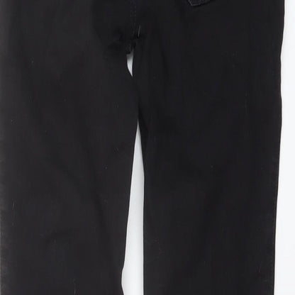 Hollister Womens Black Cotton Skinny Jeans Size 31 in L29 in Regular Button