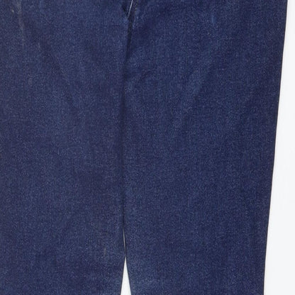 NEXT Womens Blue Cotton Skinny Jeans Size 12 L27 in Regular Button