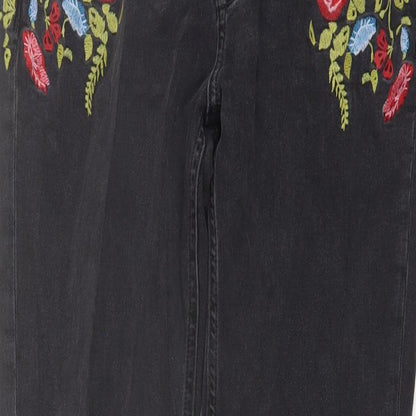 Denim & Co. Womens Grey Cotton Skinny Jeans Size 12 L27 in Regular Button