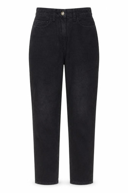Womens UK Size 6 COLLUSION Regular Fit Mom Black Jeans