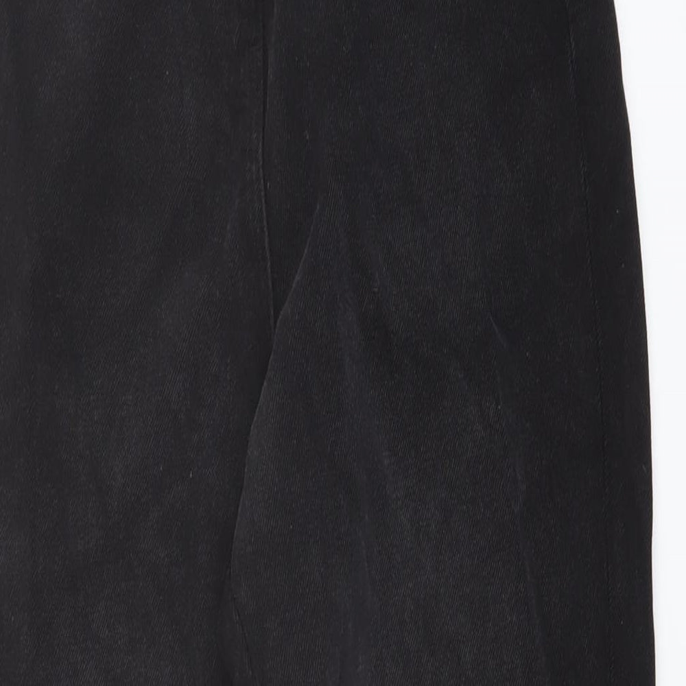 COLLUSION Womens Black Cotton Mom Jeans Size 6 L29 in Regular Button