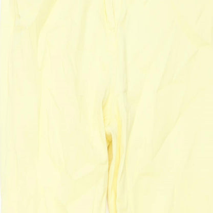 CC Womens Yellow Cotton Straight Jeans Size 10 L28 in Regular Button