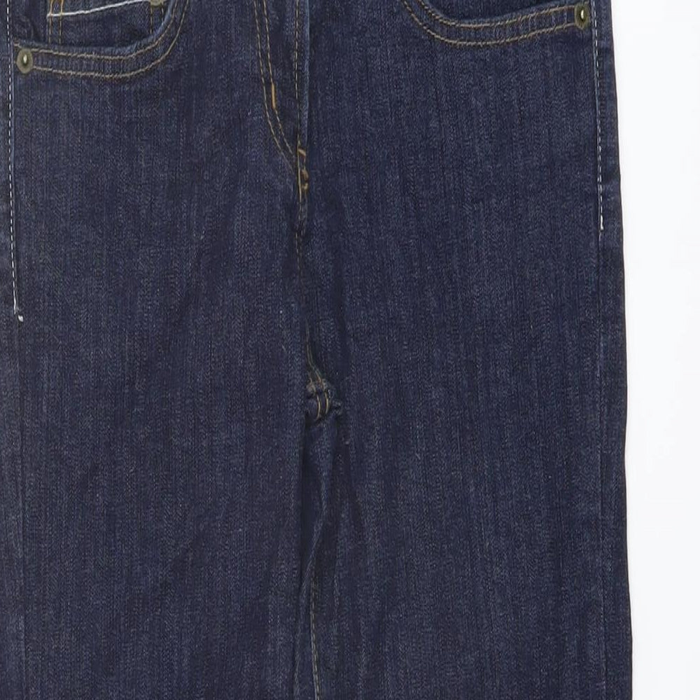 Denim & Co. Womens Blue Cotton Capri Jeans Size 8 L20 in Regular Button