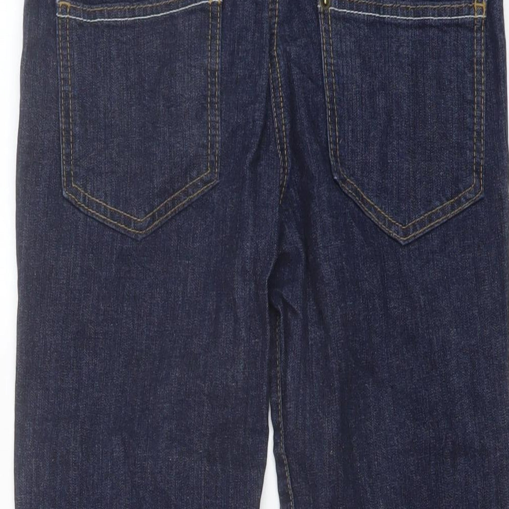 Denim & Co. Womens Blue Cotton Capri Jeans Size 8 L20 in Regular Button