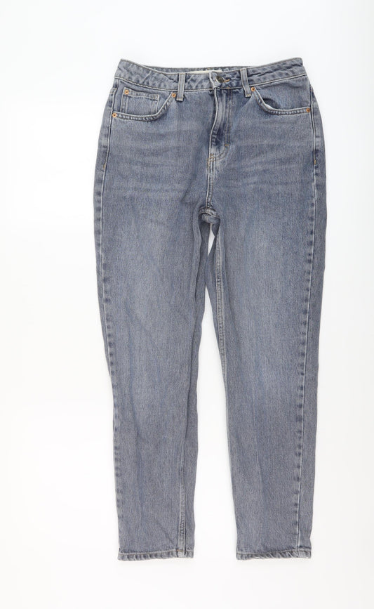 Topshop Womens Blue Cotton Mom Jeans Size 28 in L26 in Regular Button