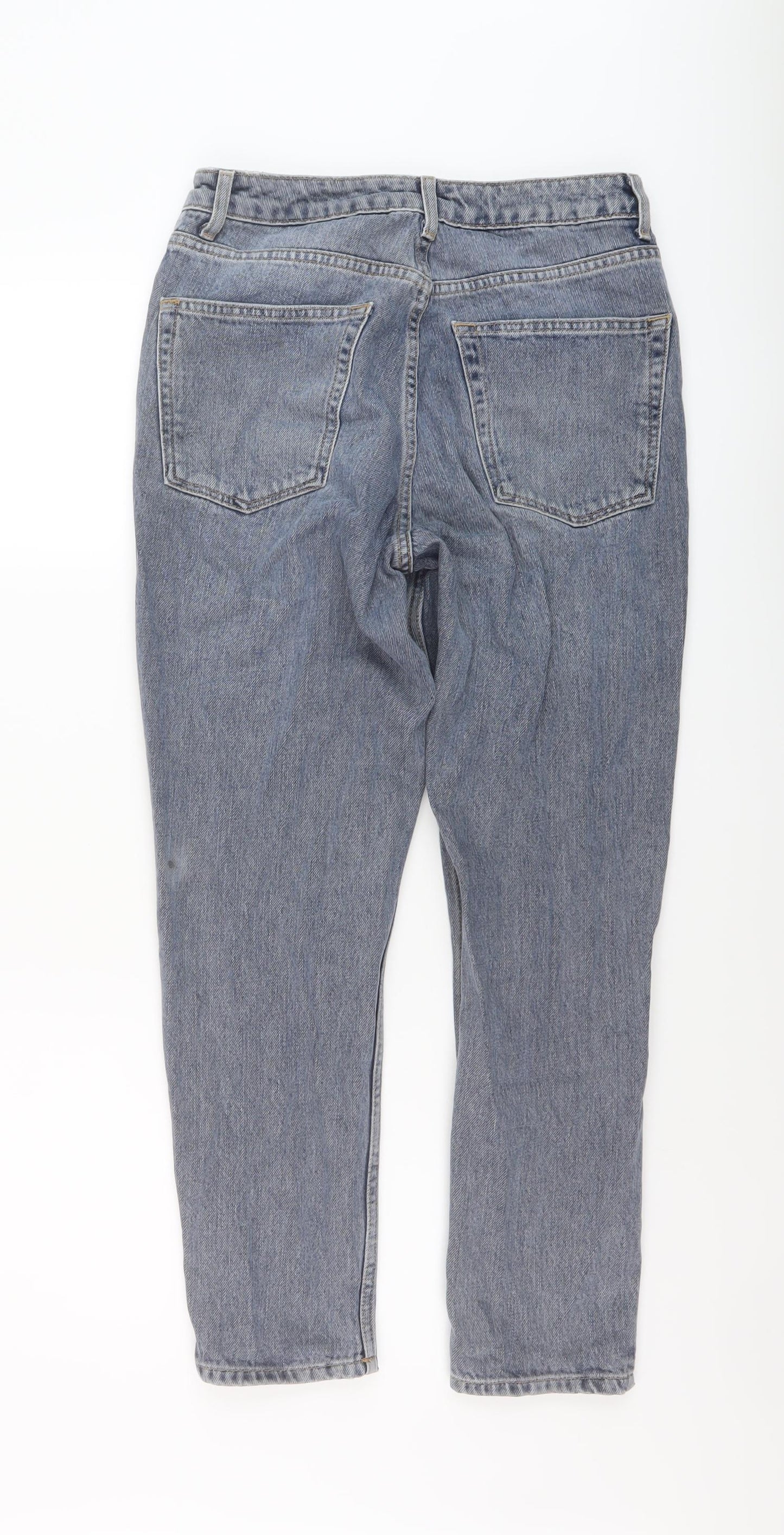 Topshop Womens Blue Cotton Mom Jeans Size 28 in L26 in Regular Button