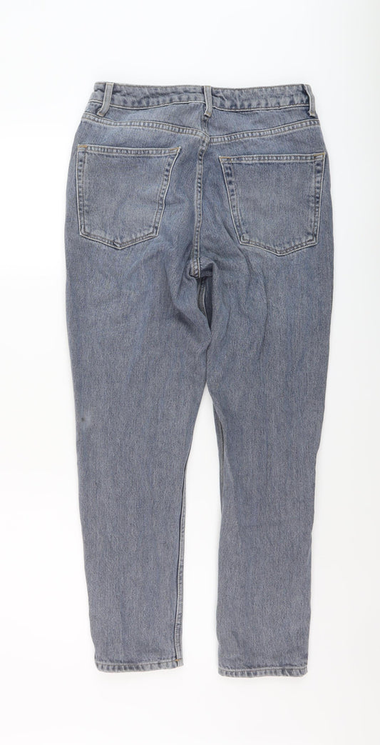Topshop Womens Blue Cotton Mom Jeans Size 28 in L26 in Regular Button