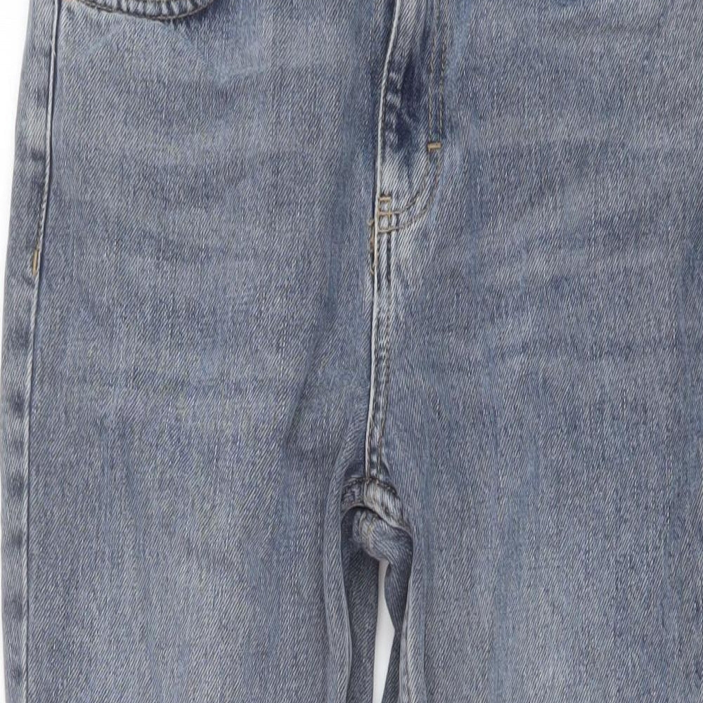 Topshop Womens Blue Cotton Mom Jeans Size 28 in L26 in Regular Button