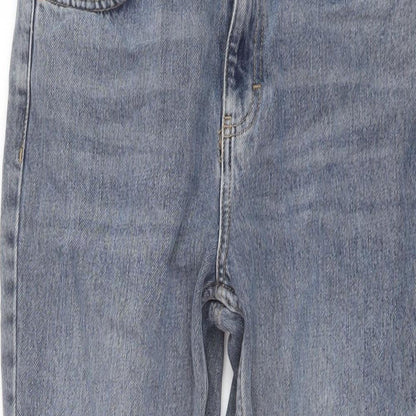 Topshop Womens Blue Cotton Mom Jeans Size 28 in L26 in Regular Button