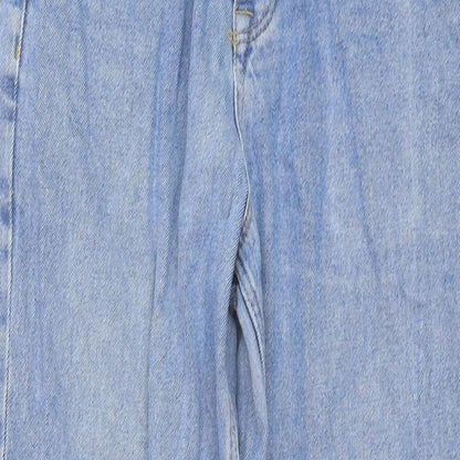 ASOS Womens Blue Cotton Straight Jeans Size 32 in L27 in Regular Button