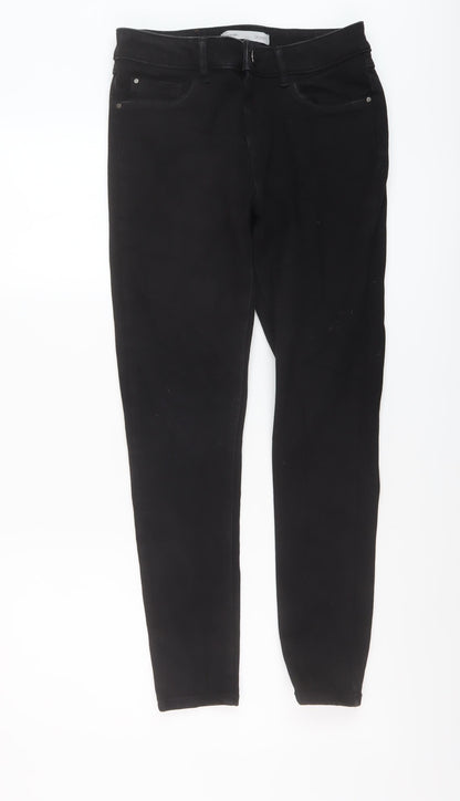 George Womens Black Cotton Skinny Jeans Size 12 L27 in Regular Button